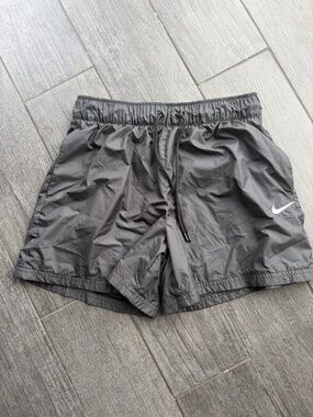 🔥 Nike Men's Charcoal Athletic Shorts with White Swoosh Medium